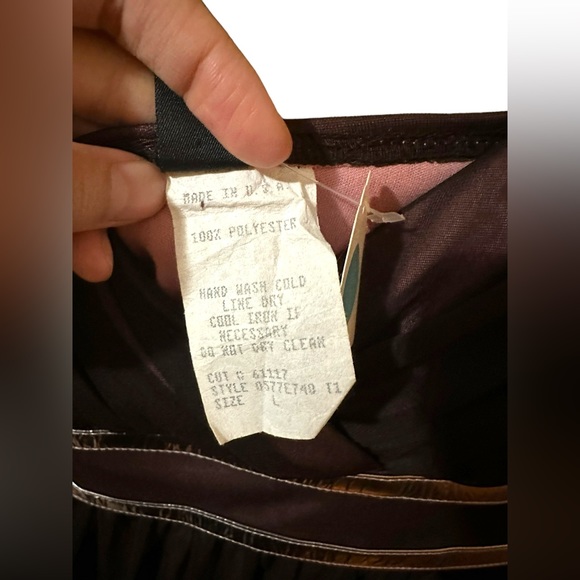 Vintage Windsor Brown Pink Linked Dress made in USA - Picture 5 of 5